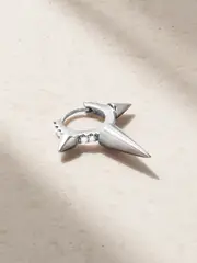 [MARIA TASH] MARIA TASH - Eternity 6.5mm 18-karat White Gold Diamond Earring - Silver - One size One size Silver