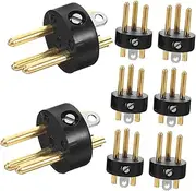 EXQUIMEUBLE 8pcs XLR Connector Plug for Ktv Microphones Pin Audio Adapter Metal Plugs for Sound Systems Recording Equipment Compatibility Quick Installation