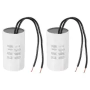 12uF CBB60 Running Capacitor, 2 Pcs Run Capacitor,White