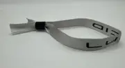 Lucid branded tamper proof festival wristband Grey with Black