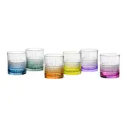 RCR Brilliante Coloured DOF Tumbler 337ml - Set 6