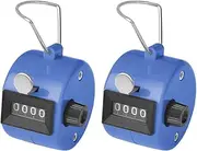 TOPTIE 2PCS Hand Tally Counters, 4 Digital ABS Click Counter for Sport Stadium Coach and Other Event