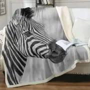 Black and White Zebra Photo Throw Blanket