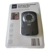 EASY HOME ACCESSORIES Outdoor 2 Outlet Grounded Photocell Dusk To Dawn Timer NEW