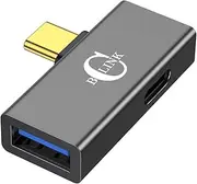 BCLINK 2 in 1 USB-C to USB Adapter with 100W Charging Port, Thunderbolt 4/3 OTG Converter for iPhone 15, MacBook, iMac, iPad and Other Type-C Devices - Space Grey
