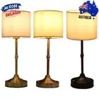Cordless Table Lamp Fabric Lampshade Decorative Reading Light for Home Decor