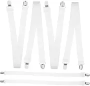 Kisangel 6 Pack Outdoor Tablecloth Clips Hidden Clamp Elastic Straps for Bed Sheets for Picnic Camping Indoor Events