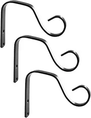 Generic Iron Lantern Hooks Wall Hangers Rustic Style 3 Pack for Garden Living Room Patio Fireplaces Decorative
