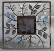 SWAROVSKI SILVER CRYSTAL " SQUARE PICTURE FRAME LEAVES" 861932 MINT IN BOX