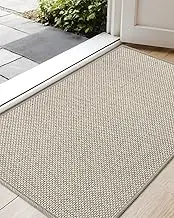 Color&Geometry Door Mat 17"x29", Front Door Mat Indoor Rugs for Entryway Non Slip Washable Absorbent Low-Profile Inside Mat Entry Mat Entry Rug Door Mat Indoor Entrance, Khaki