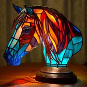 Flat Metal Tabletop Decoration And Home Decoration Animals Table Lamp Series Horse 15cm