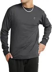 [Champion] Men's Tshirt, Classic Long Sleeve Tshirt Comfortable, Soft T-Shirt for Men Reg. Or Big & Tall, White, X-Small