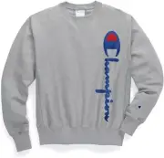 Champion Men's Reverse Weave Crewneck Oversized Flock Sweatshirt GF70 Loose Fit