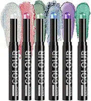 Cream Eyeshadow Stick, Color Contour Sticks, Shimmer Cream Eyeshadow, 6 Piece, Formulated to Be Waterproof, Compact and Portable, Perfect for Women Girls