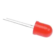 10 x Red Flashing 10mm Diffused LED 1.8Hz 330mcd