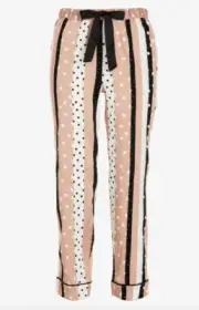 NEW PETER ALEXANDER CARAMEL SPOT DOTS PJ PANTS WOMENS S RRP$79.95