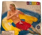 Intex Sit N Float Inflatable LOUNGE CHAIR 60”x39” 2 Cup Holder Yellow Pool Float