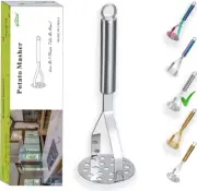 Stainless Steel Potato Masher, Heavy Duty Metal Potato Ricer, Food Masher Utens