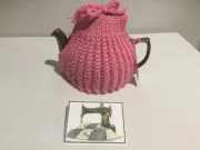 4 Cup Pink Tea Pot Cosy Can Open The Top To refill New