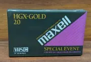 Maxell VHS-C HGX-Gold 20 Compact Video Cassette Special Event BRAND NEW/SEALED
