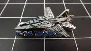 BRAND NEW Lapel Pin "F-14 TOMCAT" ENAMELED LIFETIME GUARANTEE 2" WIDE