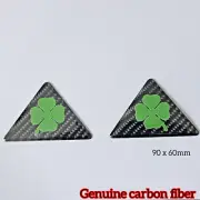 2 x Alfa Romeo Quadrifoglio carbon fiber Badges Stickers Emblems Cloverleaf QV
