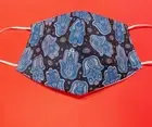 REUSABLE FACE MASK, NAMASTE- HAMSA PRINT FACE MASK, UNISEX ADULT, 100%COTTON