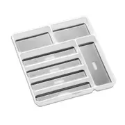 Madesmart Large 7-Compartment Cutlery Tray Kitchen Organiser Square White