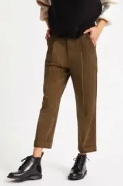 Brixton Womens Aberdeen Trouser Pants Khaki houndstooth 26 NWT designer