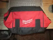 Milwaukee Canvas Tool Bag " Red / Black " Zipper Closure