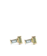 18kt yellow gold Tu Y Yo peridot and aquamarine earring One size Yellow