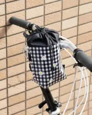 Tembea Friday Flower Embroidery Bicycle Stem Bag Canvas Waterproof Keychain