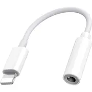 Lightning To Headphone 3.5mm Jack Adapter Dongle for iPhone 14 13 12 11 SE 2020 XS XR X 8 7 iPad - White
