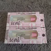 2 Pack IONI Crystal Lip Gloss CLEAR High Shine Mirrored Look