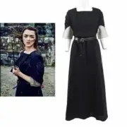 Game of Thrones Arya Stark Black Dress Outfit halloween Cosplay Costume