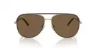 GENUINE AND AUTHENTIC BVLGARI SUNGLASSES OBV5047Q BROWN MATTE/PALE GOLD RRP$534