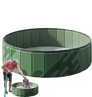 Dog Swimming Pool, Foldable Pool, Kiddie Tub with Hard Plate, Foldable Non-Slip Dog Kiddie Pool Cats Hard Watbath with Drain Hole for Outdoor Garden