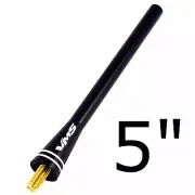 BLACK SPC STYLE STUBBY SHORT BILLET ANTENNA 5'' AM FM FOR 03-10 HUMMER H2 H3 H3T