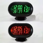 Digital Car Clock & Date Indoor Outdoor Thermometer & Voltage Monitor