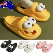 Cartoon 3D Big Eye Dog Slippers Casual Slides Sandals Soft Cloud Shower Shoes AU