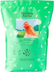 Grubblies - 5 lb. Bag USA-Grown Non-GMO Grubs 50x More Calcium Than Mealworms - a Daily Nutritious Snack to Treat Your Chickens - 100% Natural and Oven-Dried for Happy Healthy Hens