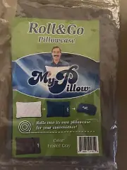 My Pillow Roll & Go Pillowcase Solid Frosted Gray Color GoAnywhere Pil