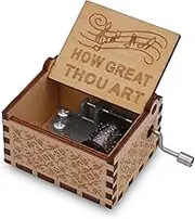 epiphaneia How Great Thou Art Wooden Music Box - Christian Gifts for Women and Men - Religious Keepsake for Christmas, Easter, Baptism, Birthday, Mom, Dad, Faith-Inspired Present