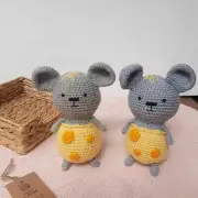 Hand crochet funny Mouse Stuffed toys Animals Plush toys Knit gift Amigurumi