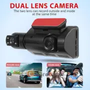 HD 1080P Car Dash Cam 3" LCD Video Recorder Front & Rear & Inside Camera
