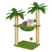 Dohump Cat Tree with Hammock and Premium Sisal Scratching Post,Activity Dangl...