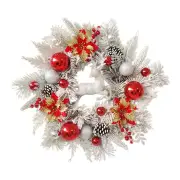 NNEOBA Christmas Elk Wreath Hanging Front Door Decoration