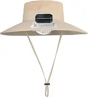 [Generic] Fan Hat Stay Cool and Comfortable with Renewable Energy Such As Camping Linen Hat with Fans Solar Power Solar Fan Cap