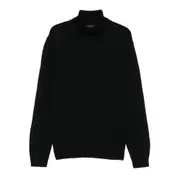 [Zanone] Zanone Turtleneck Wool Sweater 52 IT BLACK