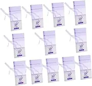 New Light Purple Floral Lavender Bags 12 Pack Organza Scent Pouches Drawstring Small Bags for Wedding Favor Candy Jewelry Tea Spice
